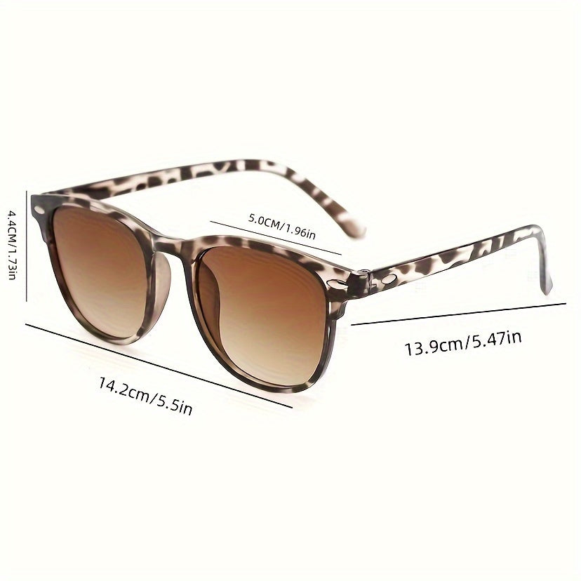 Trendy Retro Sunglasses for Men and Women – Tortoiseshell Design for Beach and Vacations