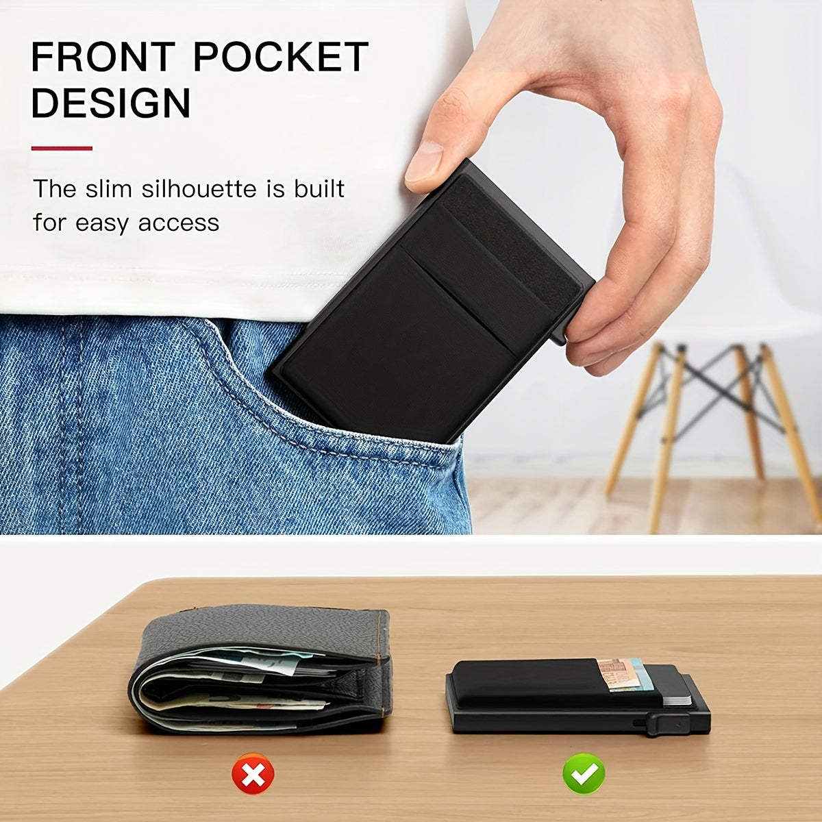 RFID Blocking Card Holder – Automatic Dispensing and Large Capacity for Safe Storage of Cards