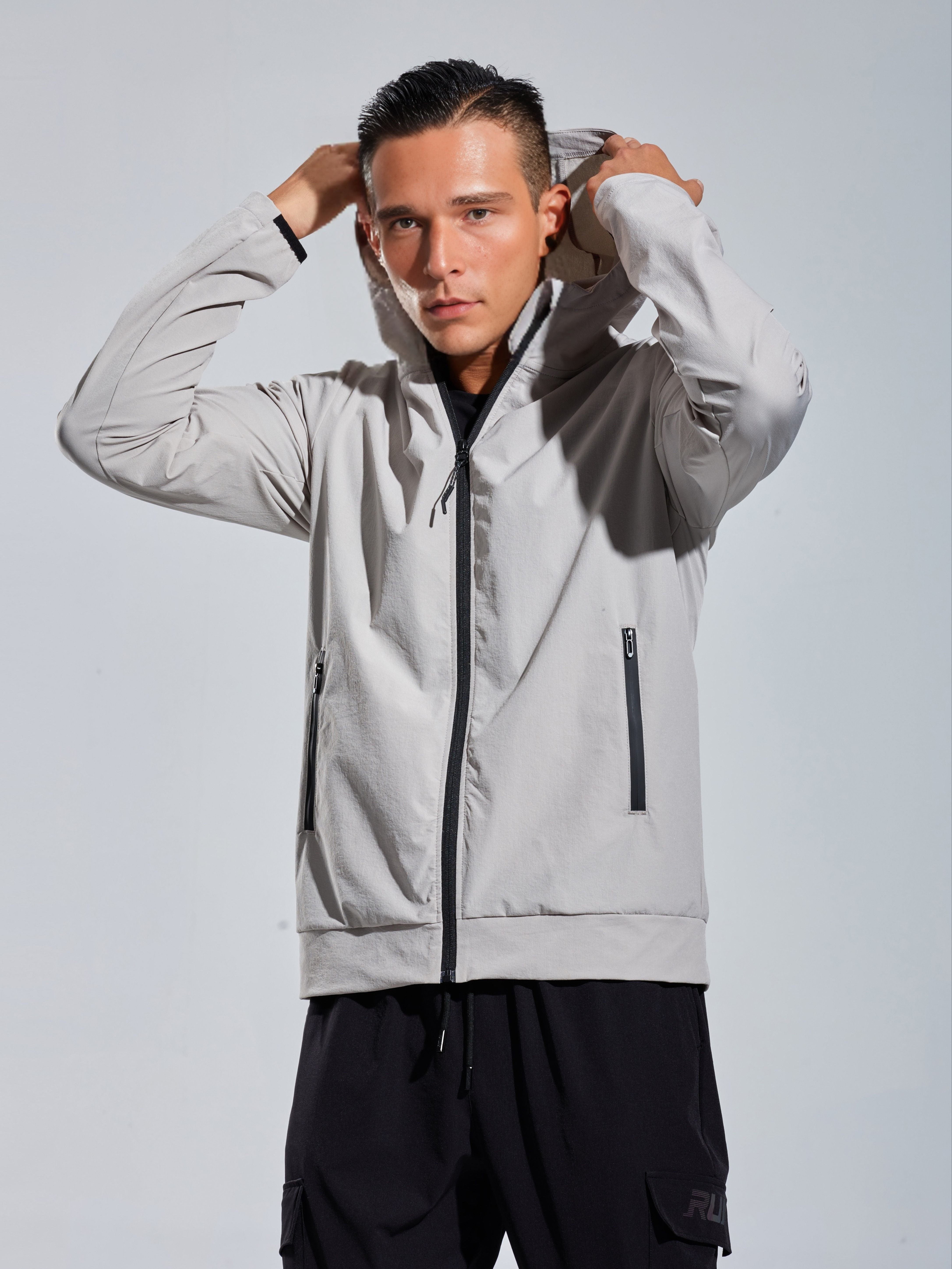 Sporty Hooded Jacket for Men – Breathable and Comfortable for Walking and Running