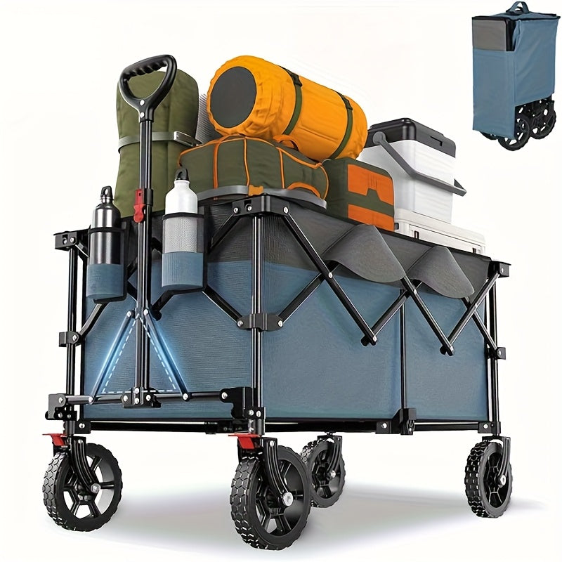 RuggedTrail Folding All-Terrain Cart – 200L Capacity and 200kg Load Capacity