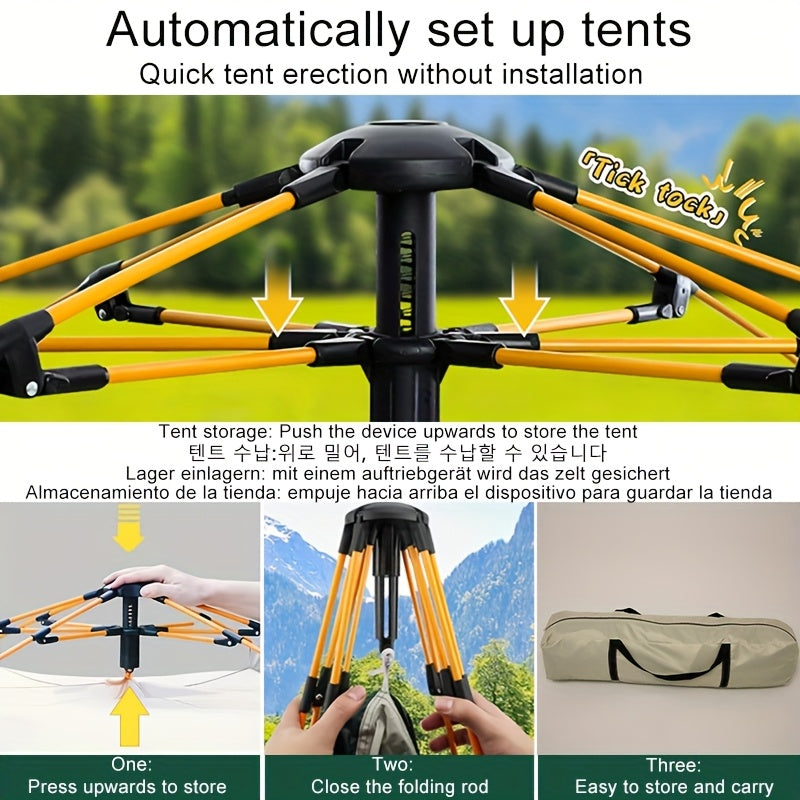 Quick-Setup 4-Person Camping Tent – Breathable and Windproof Shelter