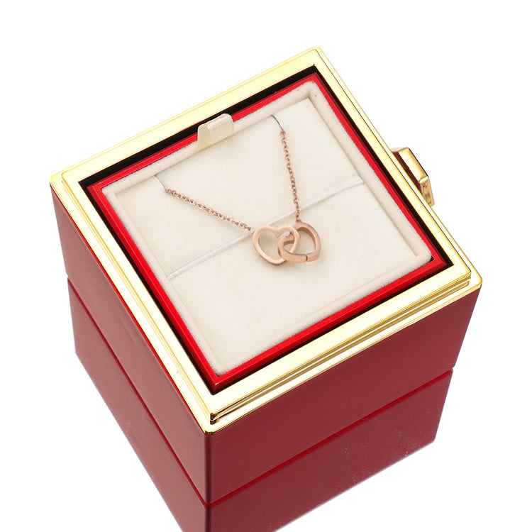 Amor's Flower Box – Eternal Rose with Engraving for Valentine's Day