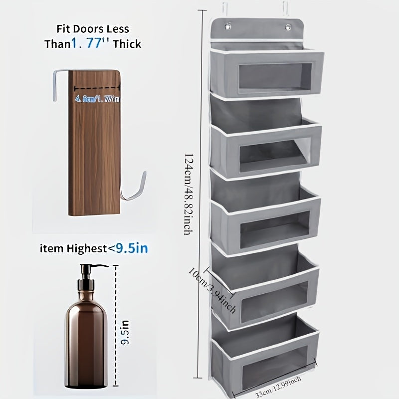 5-Layer Hanging Storage System – Ideal for Bedroom, Bathroom, and Kitchen