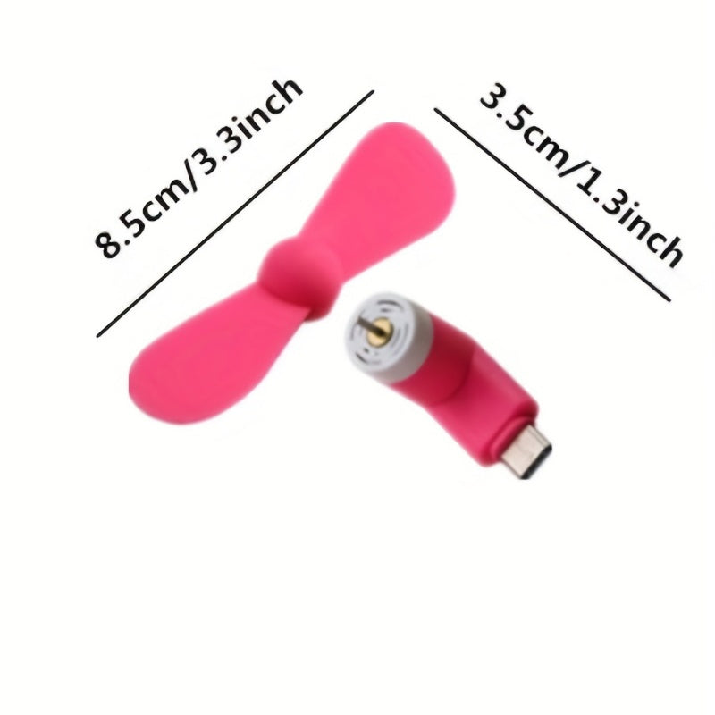 Mini Portable Phone Fans – Type-C Connector with Adjustable Angle