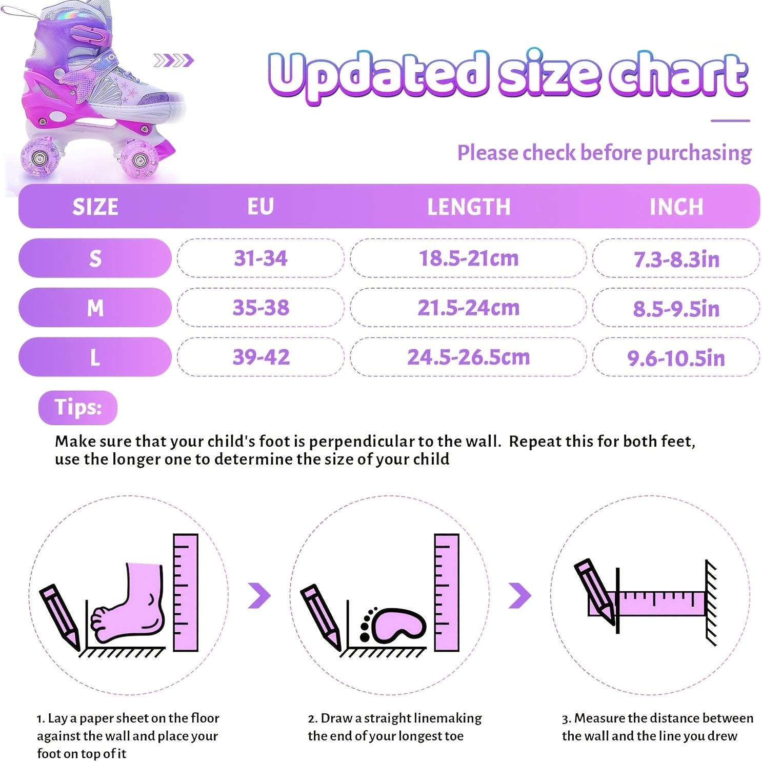 Adjustable Roller Skates for Kids – Glittering Star Pattern with Light-Up Wheels