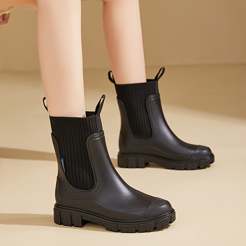 Urban Storm Women's Rain Boots - Stylish and Waterproof for Any Weather