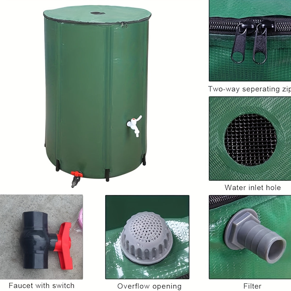 FlexiTank Collapsible Water Storage - 50L / 100L Durable PVC Water Reservoir