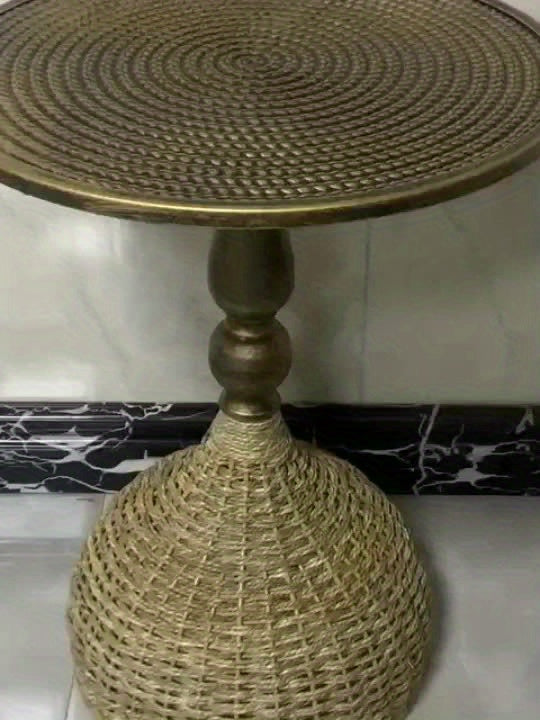 Handmade Water Grass Coffee Table – Antique Bronze Look