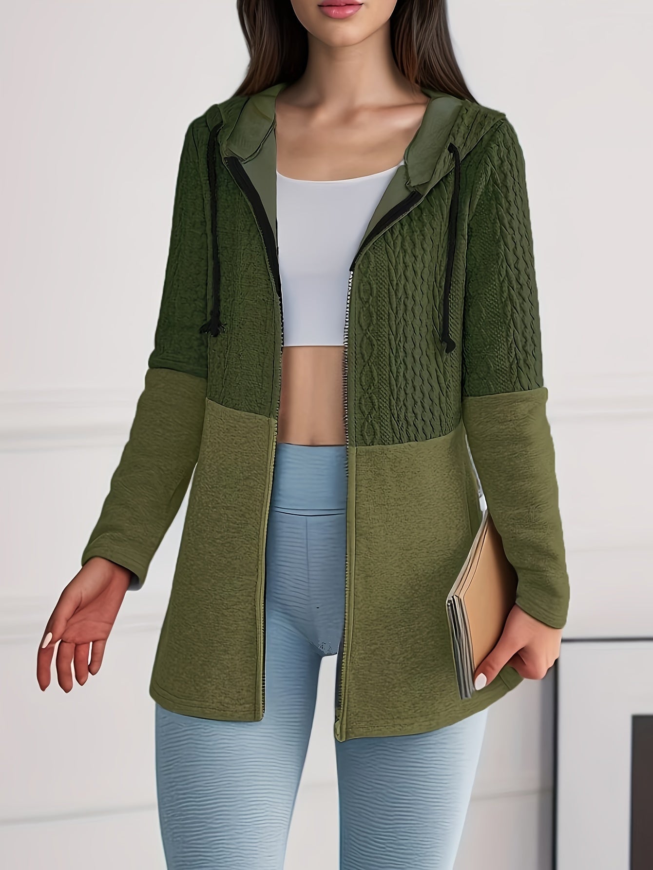 Luna Knitted Hoodie Jacket - Stylish and Comfortable for Women in Autumn and Winter