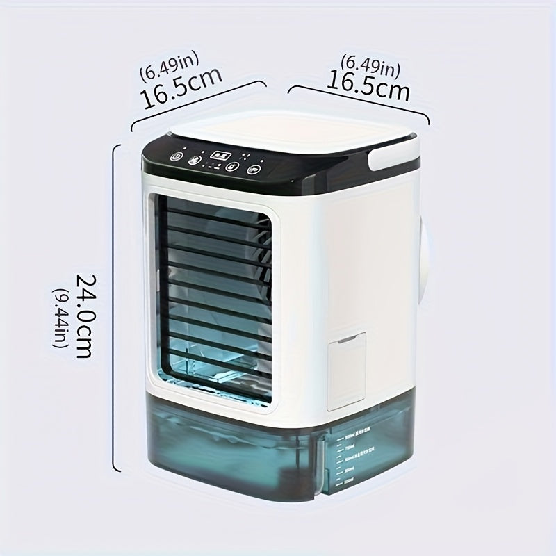 Portable Mini Water-Cooled Air Conditioner – USB Powered with Large Tank
