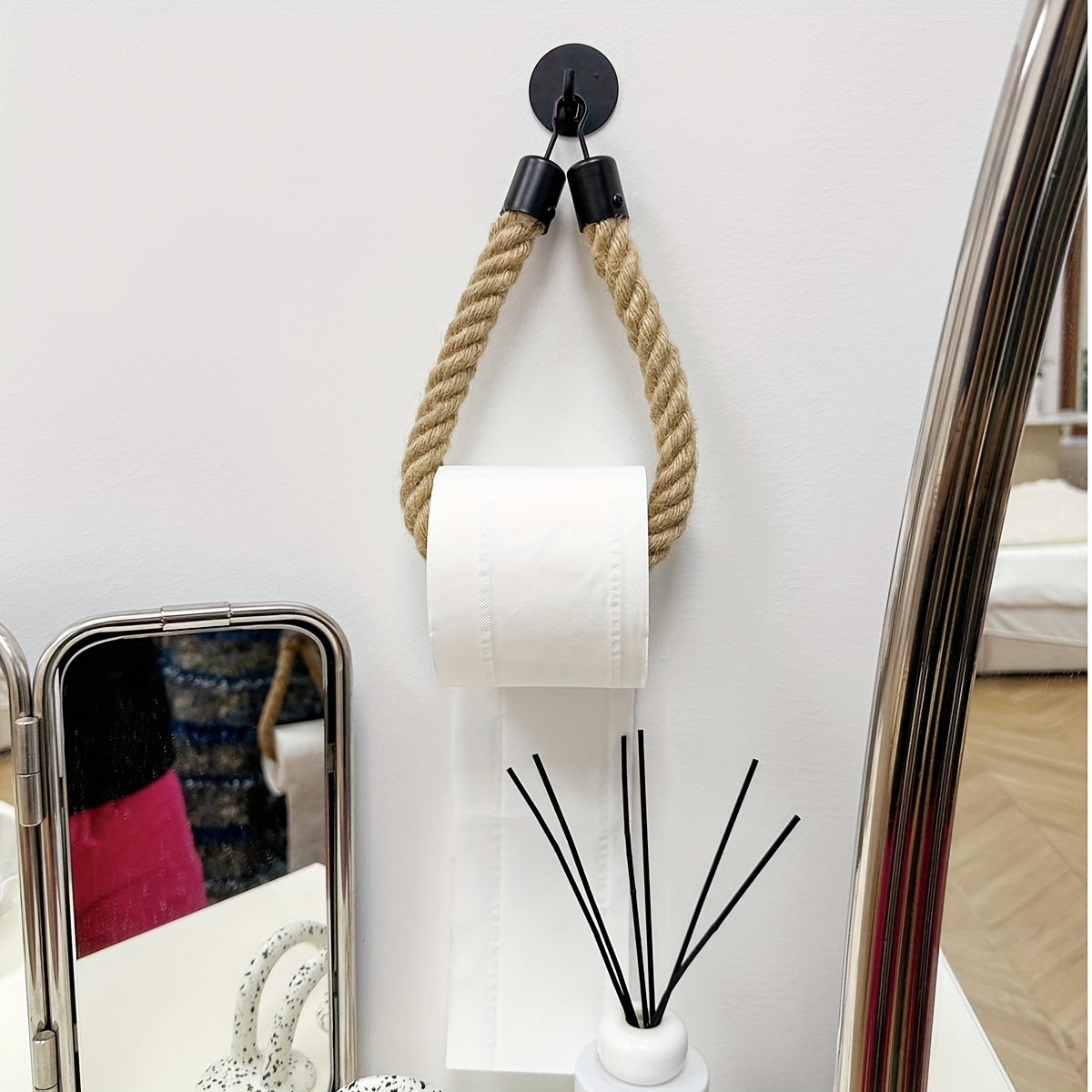 Hemp Rope Toilet Paper Holder - For Stylish Bathrooms