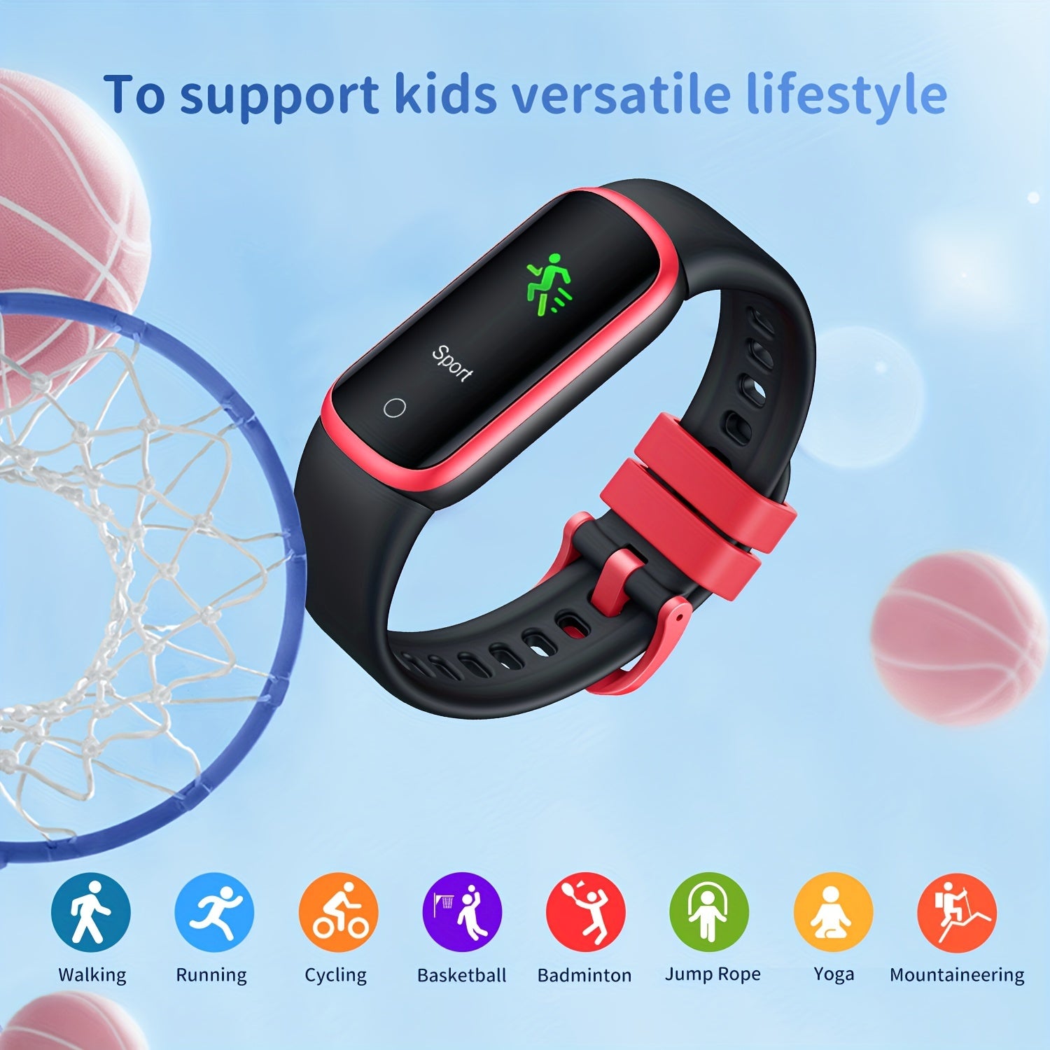 ActiveKid Slim Watch - For Kids with Step and Calorie Counter