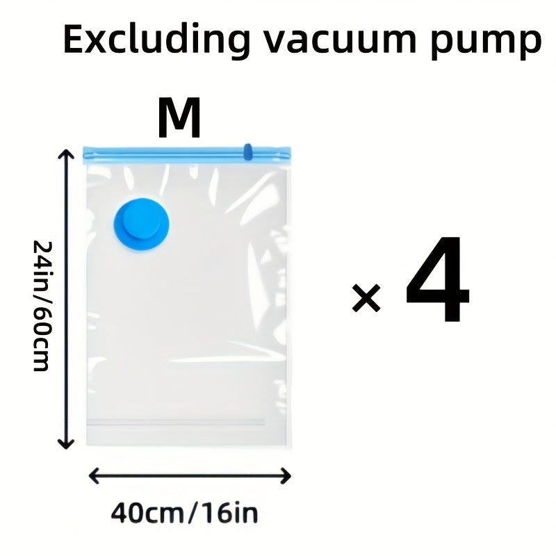 Set of Extra Large Vacuum Storage Bags – Reusable, Waterproof, and Space-Saving