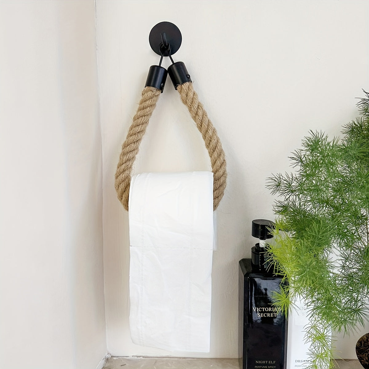 Hemp Rope Toilet Paper Holder - For Stylish Bathrooms