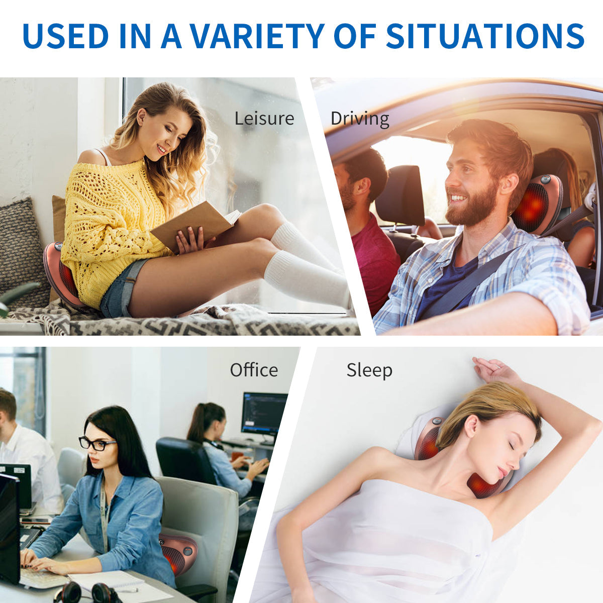 Ergonomic Massage Cushion – With Magnetotherapy and Adjustable Speed for Ultimate Relaxation