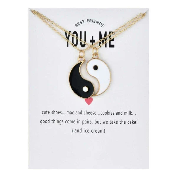 Yin-Yang Friendship Necklace - For a Balanced Friendship on Valentine's Day