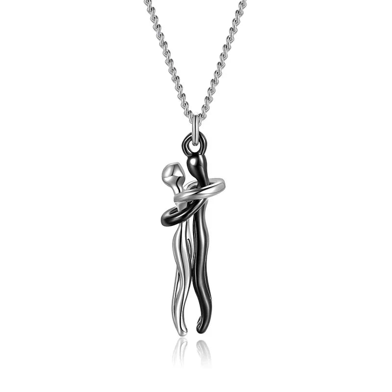 Necklace with Embracing Pendant – Timeless Symbol of Love