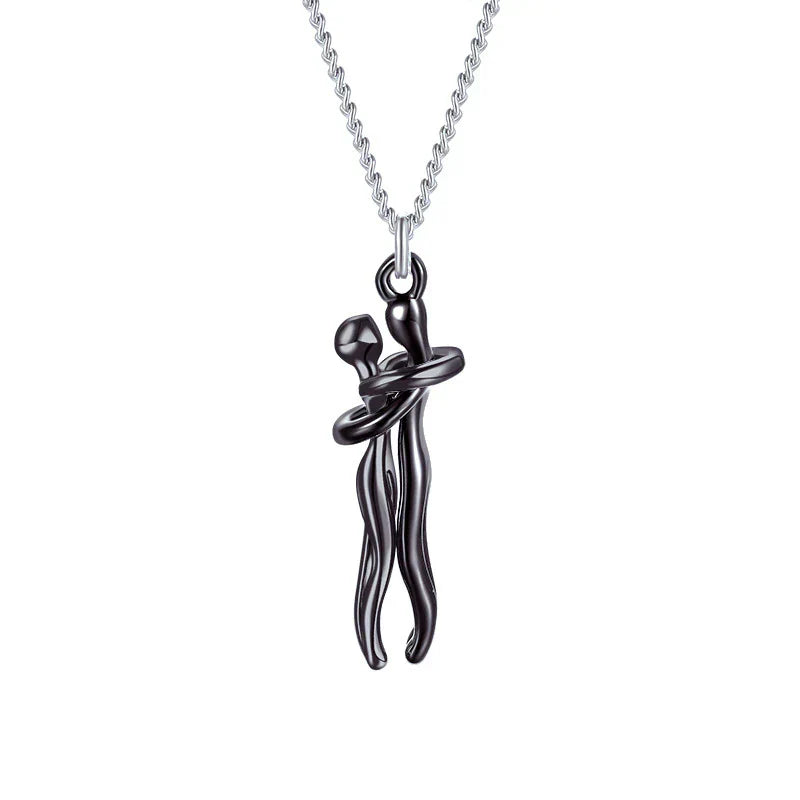 Necklace with Embracing Pendant – Timeless Symbol of Love