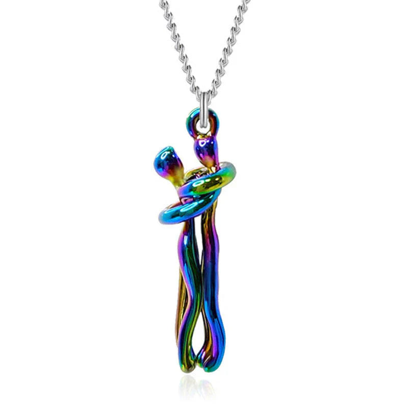 Necklace with Embracing Pendant – Timeless Symbol of Love