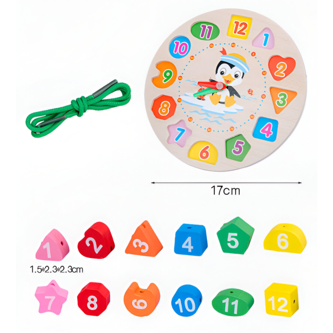 TimeTeacher - Wooden Clock for Educational Play Fun