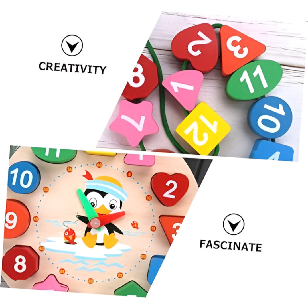 TimeTeacher - Wooden Clock for Educational Play Fun