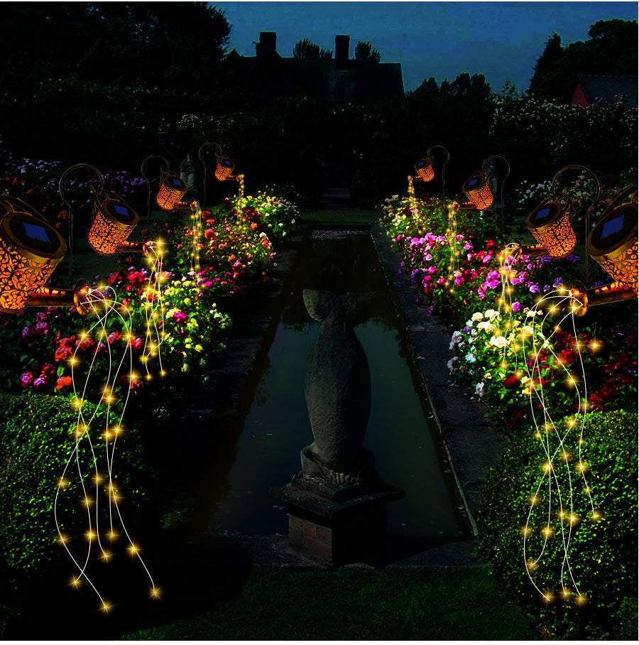 Watering Can Garden Lamp with Spray Lighting – Magical Solar Outdoor Lighting