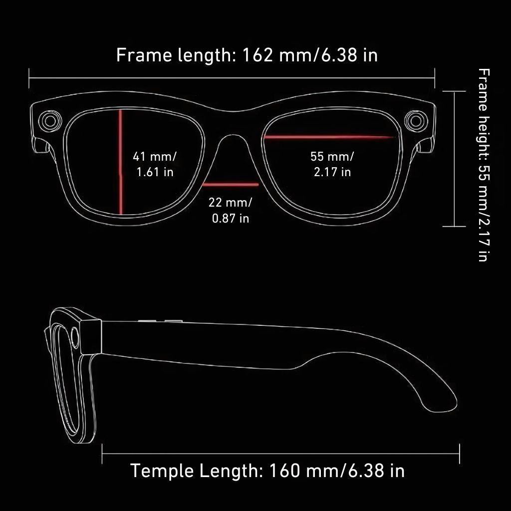 VisionX Smartglasses – Smart Glasses with Camera and Audio in Stylish Design