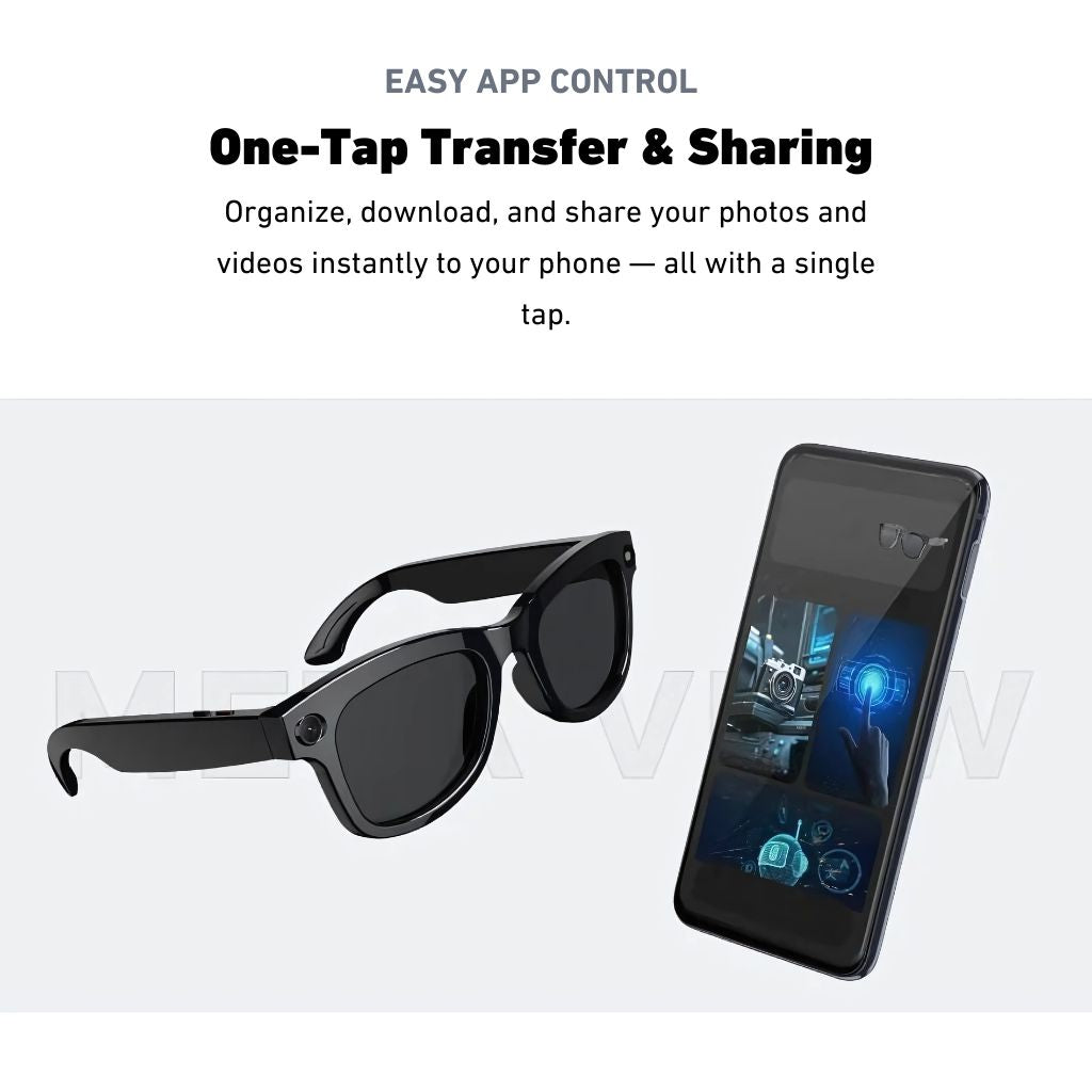 VisionX Smartglasses – Smart Glasses with Camera and Audio in Stylish Design
