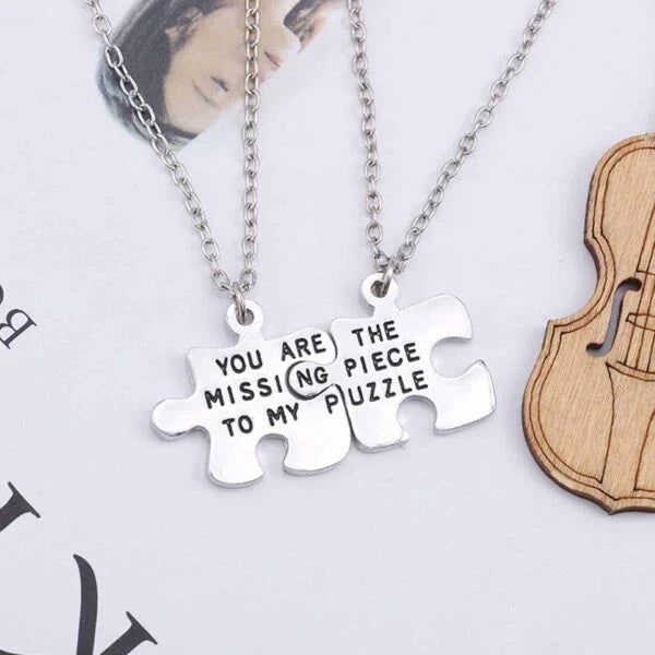 Missing Puzzle Pieces Necklace - For Your Perfect Match on Valentine's Day