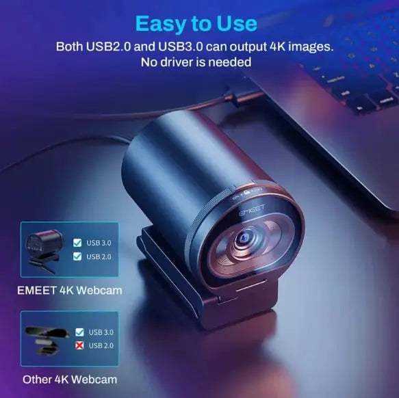 Crystal Clear 4K HD Webcam – Professional Streaming Quality