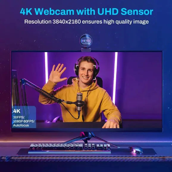 Crystal Clear 4K HD Webcam – Professional Streaming Quality