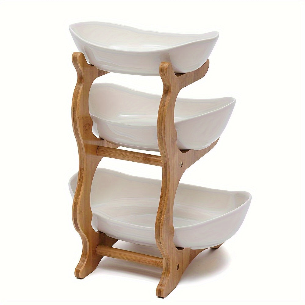 NatureStack 3-Tier Fruit Bowl – Spatial and Functional
