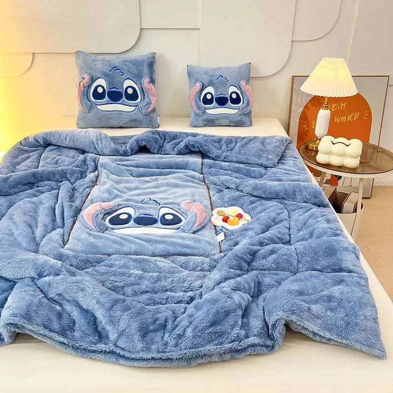 Cuddly Soft Blanket and Cushion Set - For Warmth and Coziness