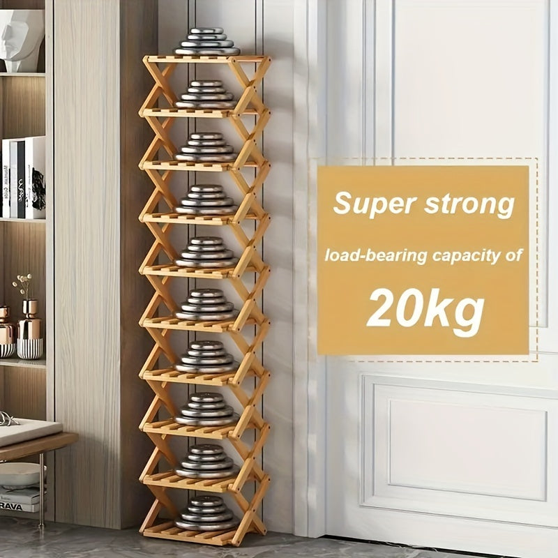 Smart Bamboo Shoe Rack – Compact and Practical for Any Entryway