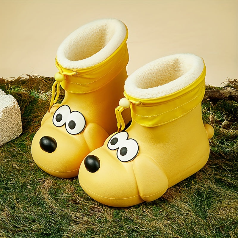 Plush Puppy Rain Boots for Kids - Warm and Playful for Rainy Days