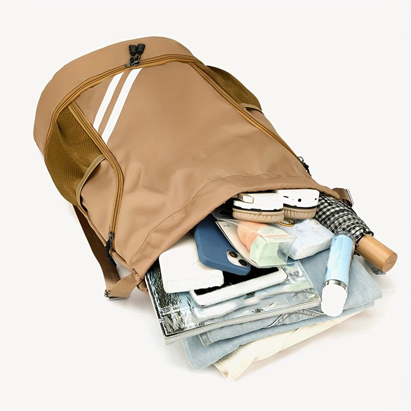Sporty Drawstring Backpack - Spacious and versatile for any activity