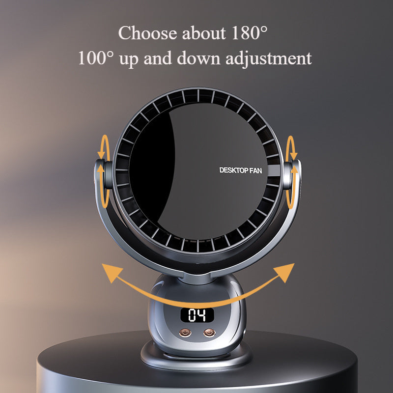 Portable Bladeless Fan with Digital Display – Quiet and Rechargeable Cooling for Indoor and Outdoor Use