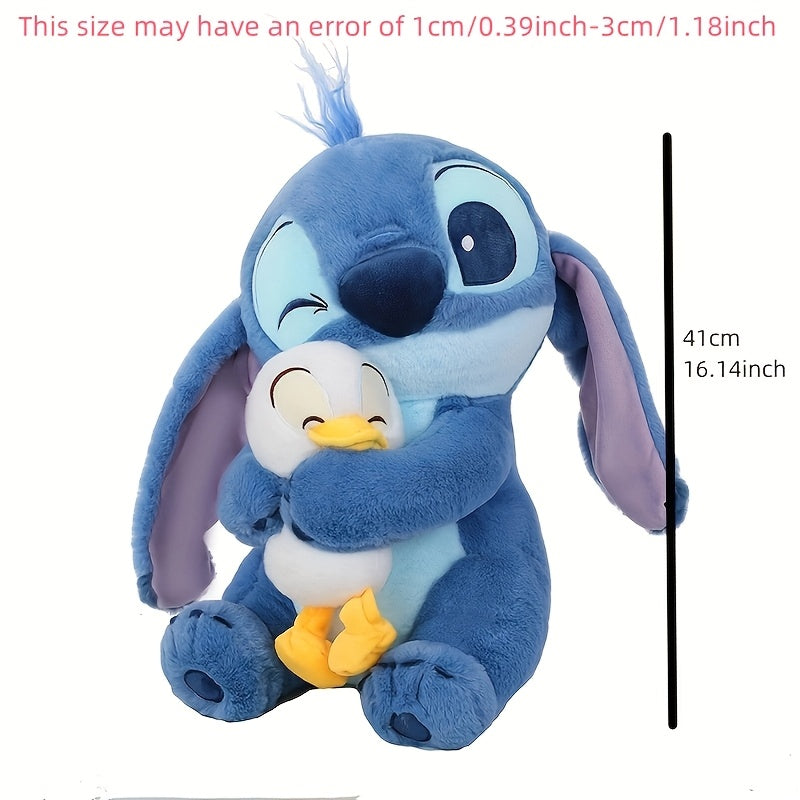 Kawaii Stitch Plush Cuddle Toy - Cute Cartoon Sleeping Doll for Bedtime and Decoration