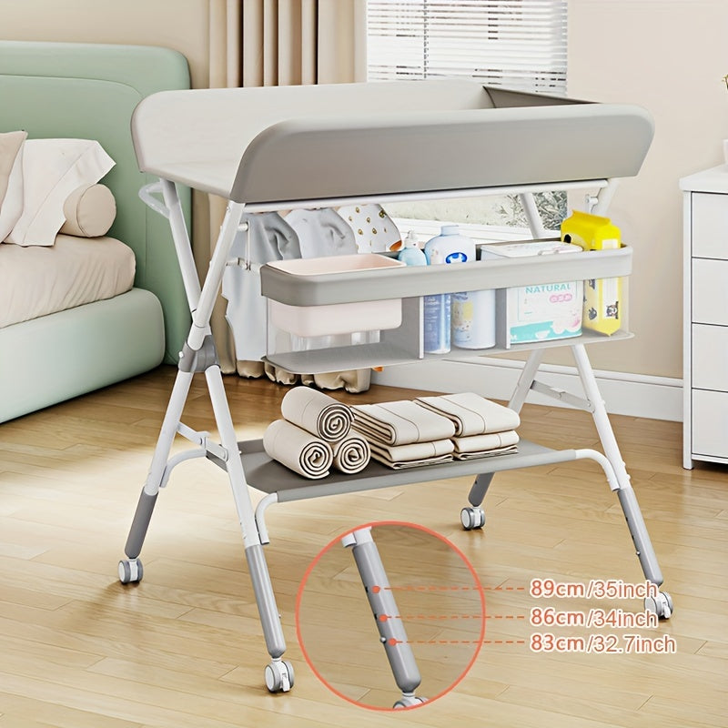 Adjustable and Portable Changing Table for Babies – Perfect for Organization and Comfort