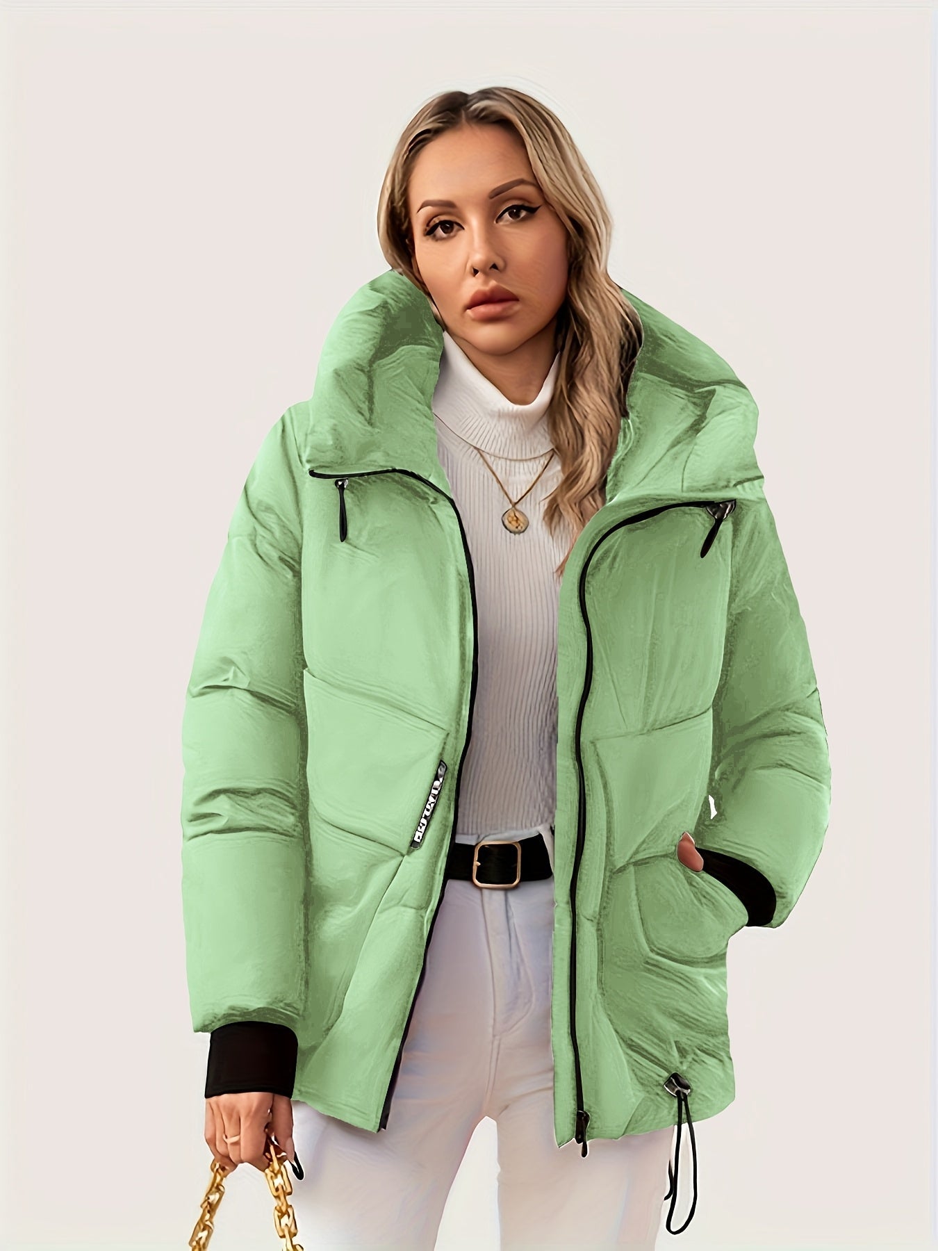 Modern Winter Jacket with Adjustable Hood and Waist – Quilted Design for Maximum Warmth and Comfort