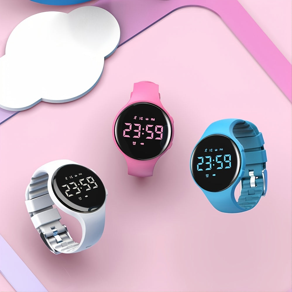 LED Digital Pedometer Watch with Vibrating Alarm – Fitness Tracker for Kids