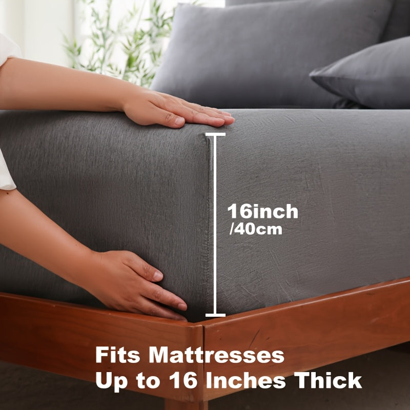 Summer Cool Bamboo Fiber Fitted Sheet – Luxury Breathable Comfort