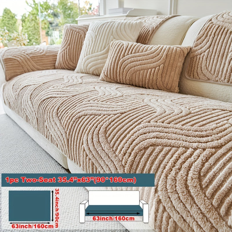 Luxury Plush Sofa Cover – Non-slip and Breathable for a Cozy and Stylish Living Room