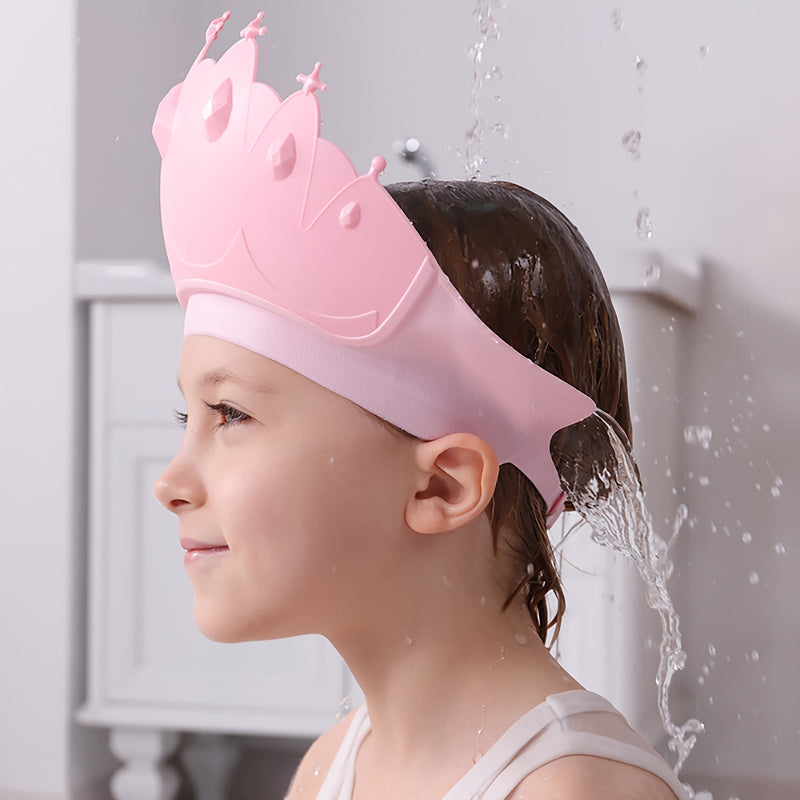 Shower Cap for Children with Ear Protection - Waterproof and Adjustable Bath Cap for Safe Bathing