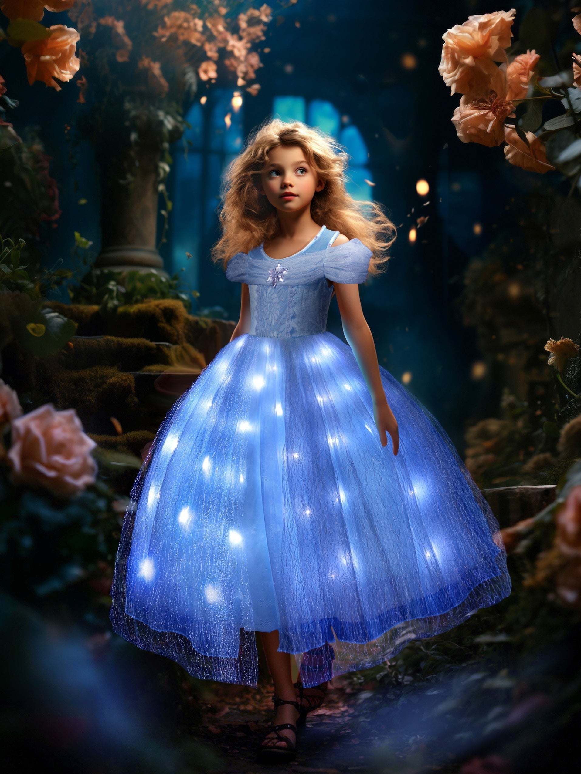 Magical LED Tutu Dress for Girls - Enchanting Festive Experience