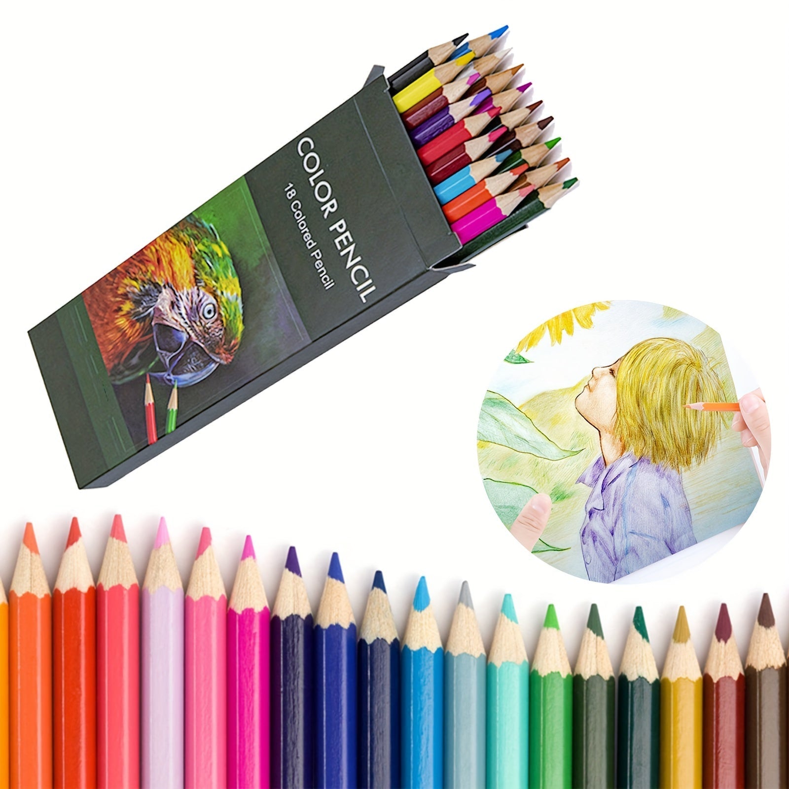 Set of 48 Colored Pencils – Professional Quality for Drawing and Painting Projects