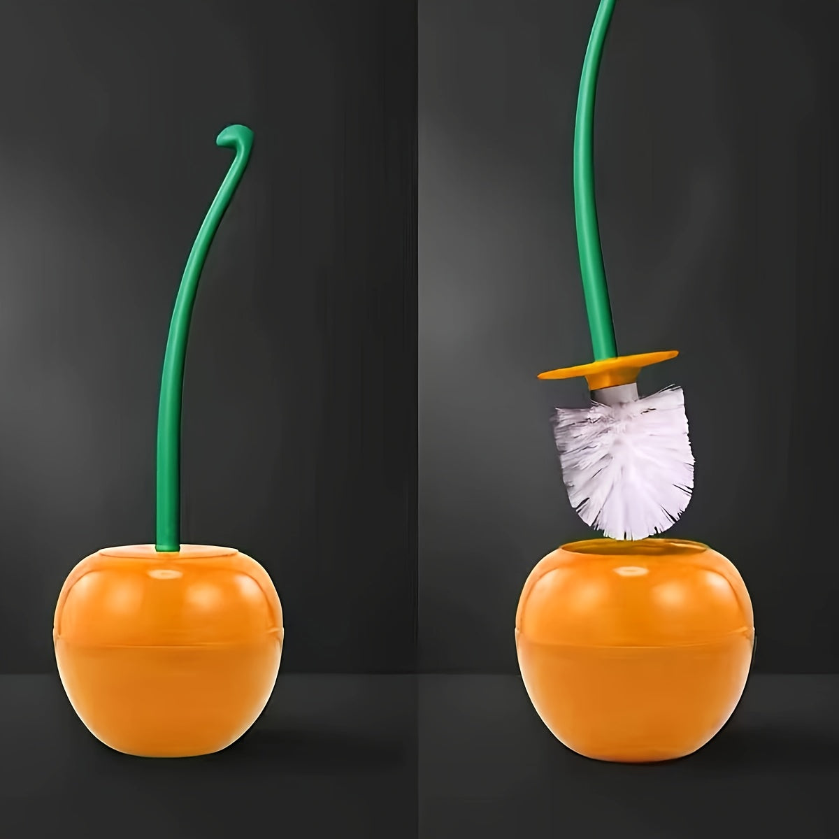 Cherry-Shaped Toilet Brush - For Stylish Bathroom Cleaning