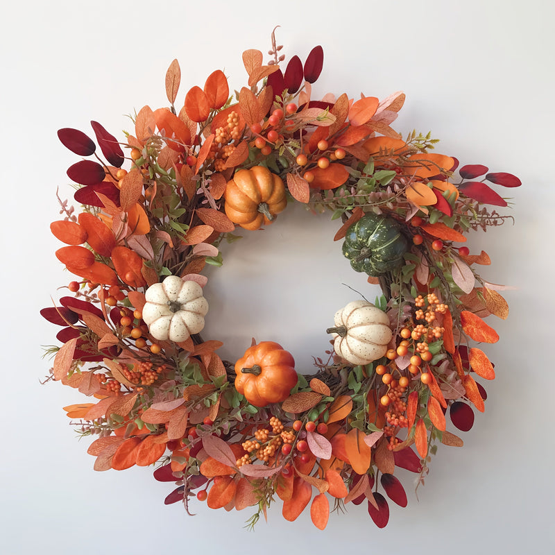 Autumn Wreath with Pumpkins – Warm Atmosphere for Indoors and Outdoors