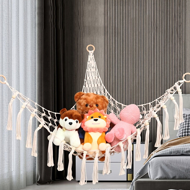 SnuggleNet Hammock for Plush Animals - Stylish Solution for Toy Storage