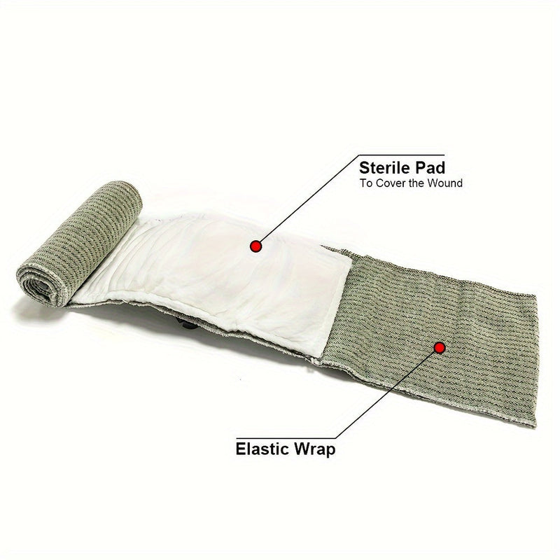 Elastic First Aid Bandage with Sterile Wound Pad – Universally Suitable for Outdoor and Home Use